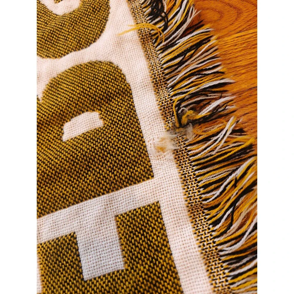 Vintage Pittsburgh Steelers NFL Acrylic Woven Throw Blanket Wall Tapestry 53x41